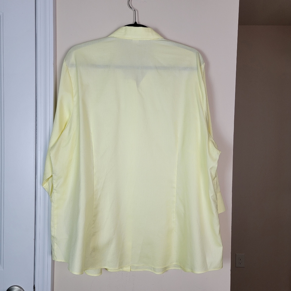 Coldwater Creek Womens Plus Size 3x‎ Button Up Shirt Top Yellow Non iron - Picture 5 of 9